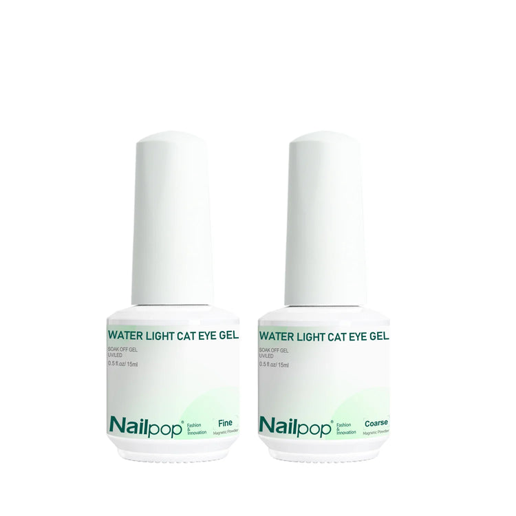 Nailpop Cat Eye Gel Polish 15ml HEMA/TPO Free Magnetic Nail Varnish Coarse Fine Glitter Particles Effect UV/LED Cured DIY 1pc