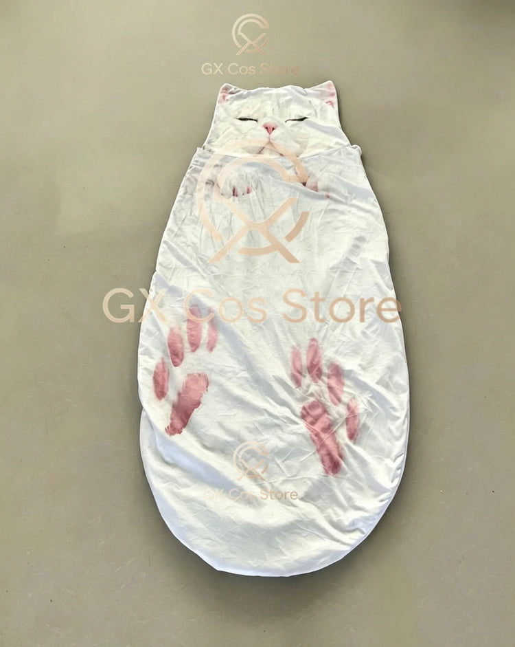 Giant Animal Sleeping Bag Comfortable Soft Warm Plush Bag Washable Cute Cat Envelope Sleeping Bag for Adults Winter Outdoor Use
