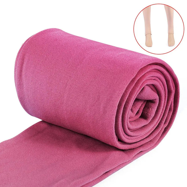 Women Winter Thermal Warm Thick Pantyhose Fluff Lined Stretch Slim Leggings Pants PlatiNum