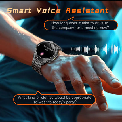 2025 Uomini Schermo AMOLED da 1,7 pollici Astuto Della Vigilanza 1000mAh Batteria Frequenza Cardiaca Chiamata Bluetooth NFC GPS Tracker Sport Fitness Orologi Nuovo platinumshop