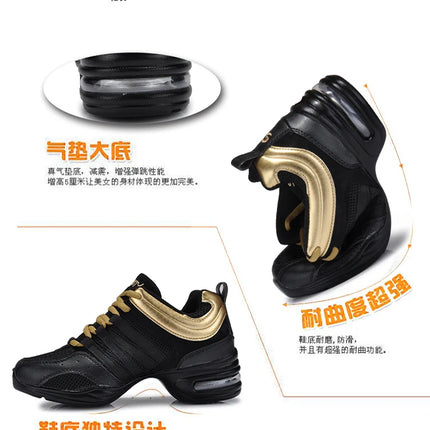 New Soft Outsole Breath Dance Shoes Women Sports Feature Dance Sneakers Jazz Hip Hop Shoes Woman Dancing Shoes Ladies Sneakers
