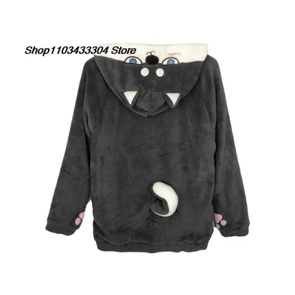 DTR Totoro cosplay sweater Kawaii Hoodie Sweatshirt My Neighbor Coat Fleece Overcoat With Ears Harajuku Cute Jackets ChristmaDTR