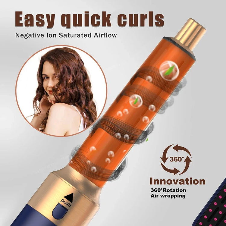 5 In 1 Multi Styler New Design Hair Dryer for Hair 5 in 1 Styler with Curling Barrel Hot Air Brush Styling Tool MultiStyler