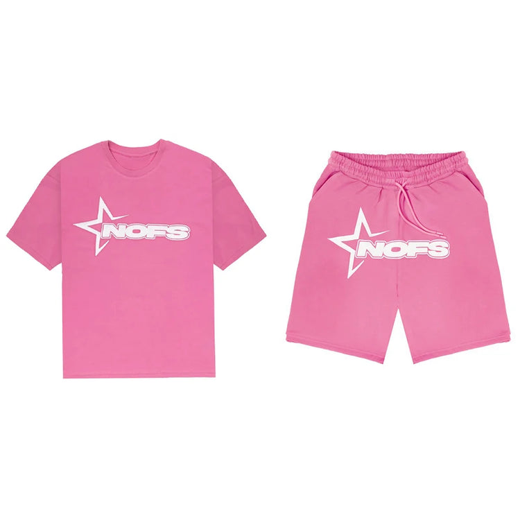 Y2K t-shirt Short Kpop Street Fashion Print Unisex manica corta top Casual pantaloncini larghi con coulisse pantalone donna uomo abbigliamento Tees
