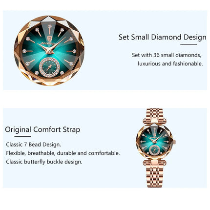 POEDAGAR Orologi al quarzo da donna eleganti di lusso Orologio impermeabile in acciaio inossidabile per donna Orologio da polso da donna alla moda casual reloj platinumshop