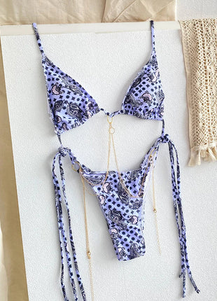 Miyouj Nuovi Bikini Stampati Costumi da bagno Donna Costume da bagno sexy Fasciatura Bikini Set 2024 Beachwear String Costumi da bagno Micro Biquinis platinumshop