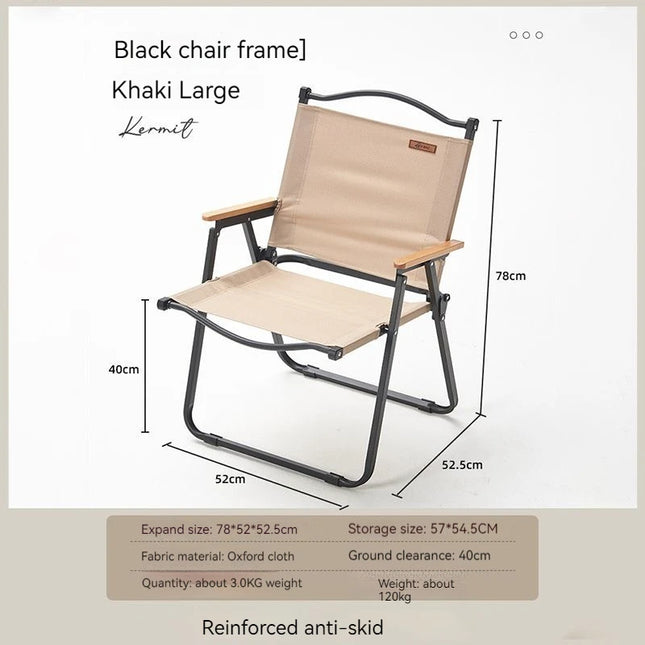 GIANXI Outdoor Summer Camping Folding Chair Green Black Aluminum Frame Ultra-light Portable Fishing Chair BBQ Beach Chair