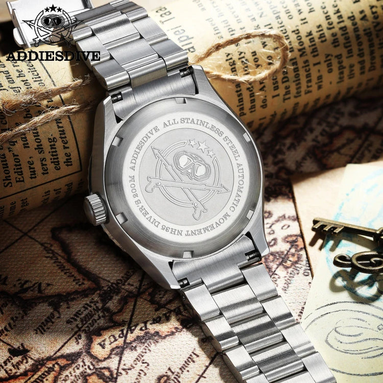 ADDIESDIVE Luxury Men's Watch MY-H9 Sapphire Crystal Ceramic Bezel 200m Waterproof Retro Luminous Diving Mechanical Wristwatch