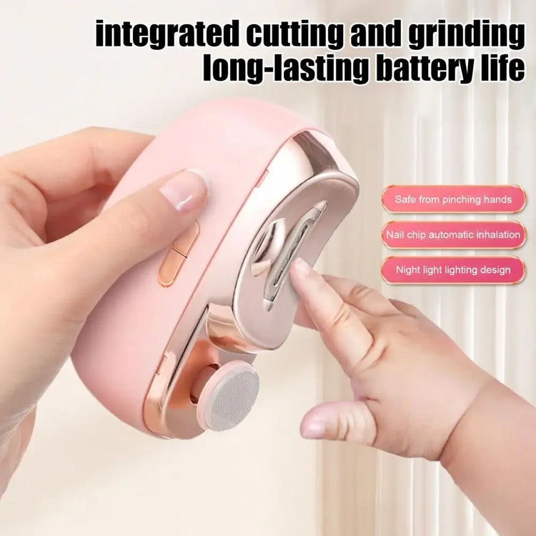 3-in-1 Electric Nail Trimmer for Seniors & Adults, Automatic Nail Clipper with Polishing, Rechargeable Safe Nail Cutter for Elderly Kids