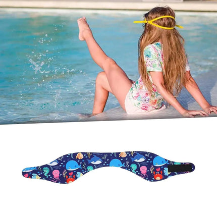 Fascia da nuoto regolabile per bambini Adulti Bambini Nuotatori in neoprene Fascia per capelli impermeabile per orecchie per uomini e donne
