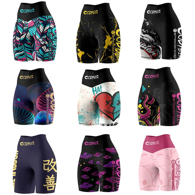Yoga Women's MMA BJJ Training Fight Boxing Shorts Gym Jiu-Jitsu Muay Thai Wrestling Compression Shorts Sportswear For Ladies PlatiNum