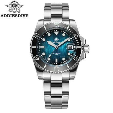 ADDIESDIVE Dive Watch Men NH35A Automatic 200M Waterproof Sapphire Crystal Ceramic Bezel Luminous Steel Wristwatch AD2078