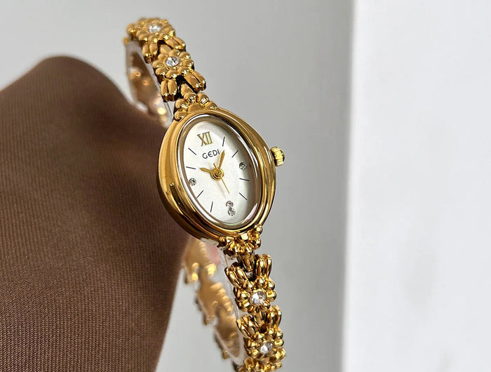 Orologio da donna Luce di lusso retrò tempestato di diamanti Bracciale di alta bellezza Orologi da donna squisiti alla moda platinumshop