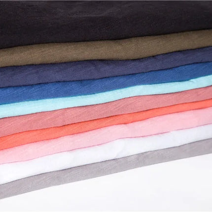 100% Cotton Men's T-shirt Casual Soft Fitness Summer Thin T-shirts Men's Home Clothes O-Neck Short Sleeve Solid T Shirt for Men