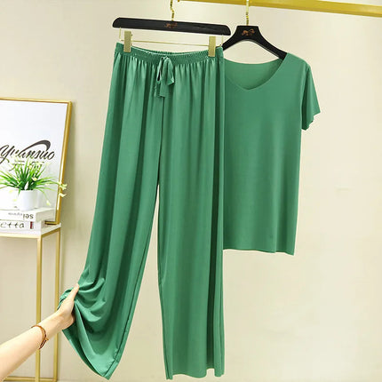 Completo due pezzi da donna: top e pantaloni. Set estivo due pezzi, abiti da donna per vacanze, nuova collezione 2026, pantaloni a gamba larga, eleganti e casual. platinumshop