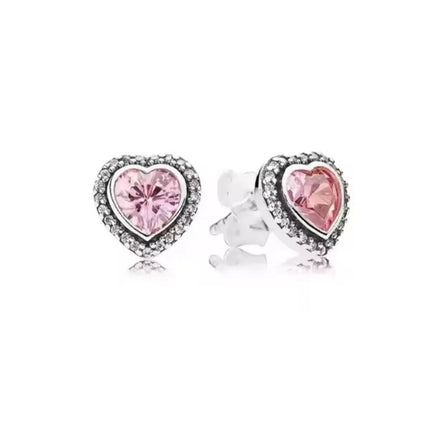 Orecchini e Ciondolo con Zirconi Scintillanti, Combinazione Fiore di Ciliegio e Farfalla, Orecchini in Argento 925, Regalo Ideale per Donne platinumshop
