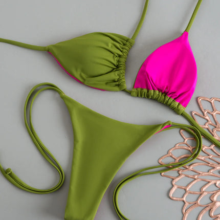 Women's Sexy Micro Bikini 2026, Push-Up Swimsuit, Printed Bikini Set, Thong, Female Beachwear