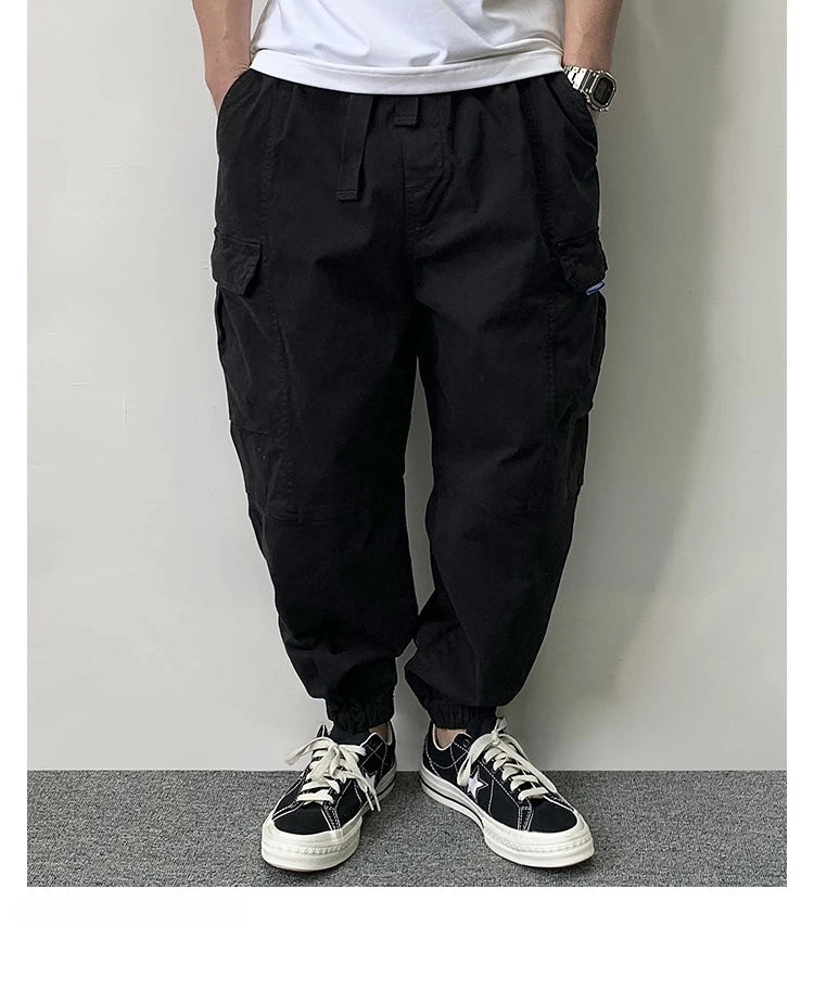 High Quality Cotton Cargo Pants For Men Japanese Streetwear Plus Size Tactical Pants Harajuku Casual Joggers Fashion Trousers