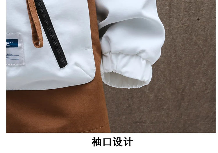 Autumn Casual Men Sets Two Pieces Fashion Korean Trend Hooded Jacket + Pants Spring Sweatshirt Sportswear Man Suit