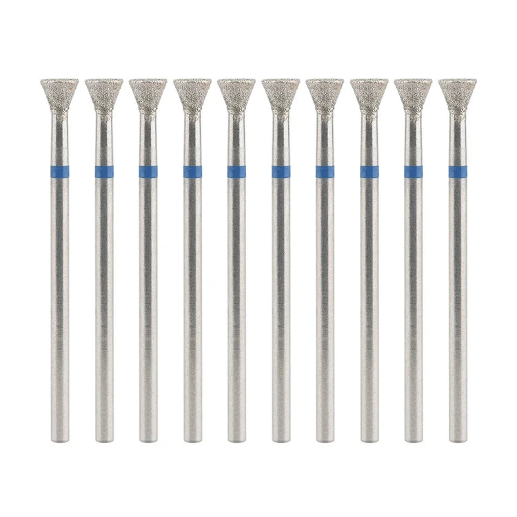 10Pcs Diamond Milling Cutter For Manicure Electric Nail Drill Bits Accessory Pedicure Machine Nail File Gel Remover Tool