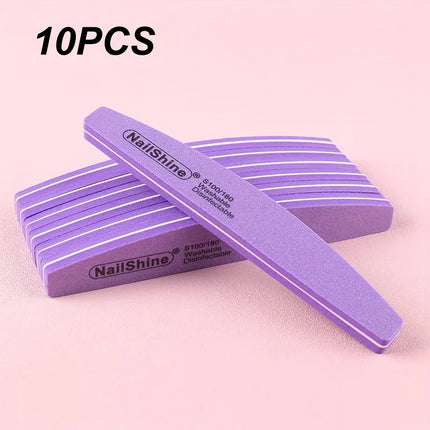 Professional Double‑sided Nail File Block Colorful Sponge Nail Polish Buffing Sanding Buffer Strip Polishing Pedicure