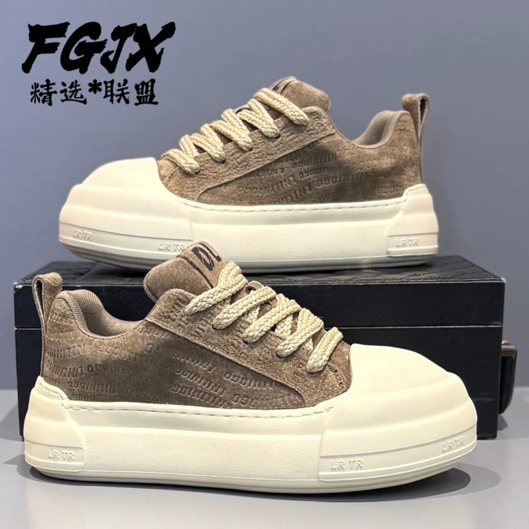 Board shoes 2026 new spring men's shoes trend versatile casual youth thick soled height increasing sports shoes