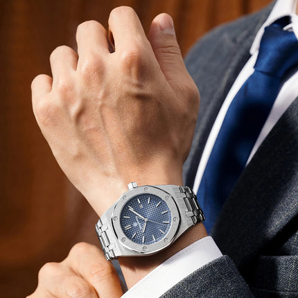 Customized Watch PAAZOMU Business Man Wristwatch Waterproof Luminous Date Men Watch Stainless Steel Quartz Watches For Men Reloj