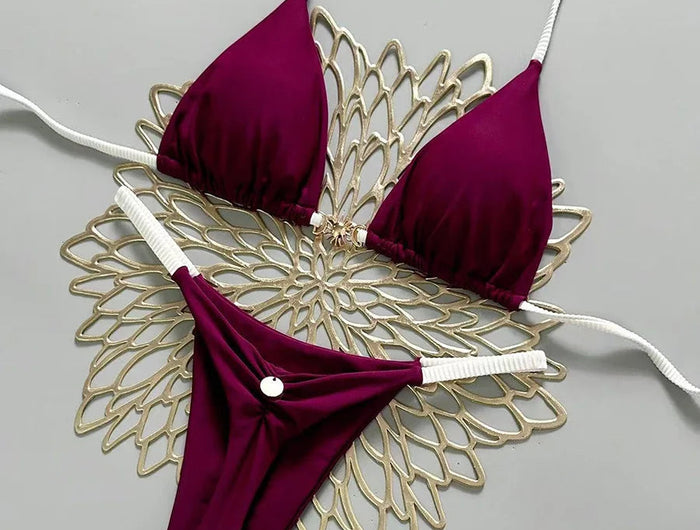 Micro Bikini 2026 Push Up Costumi da bagno donna Costumi da bagno sexy Bikini brasiliano Perizoma Biquini Costume da bagno solido Costumi da bagno estivi platinumshop