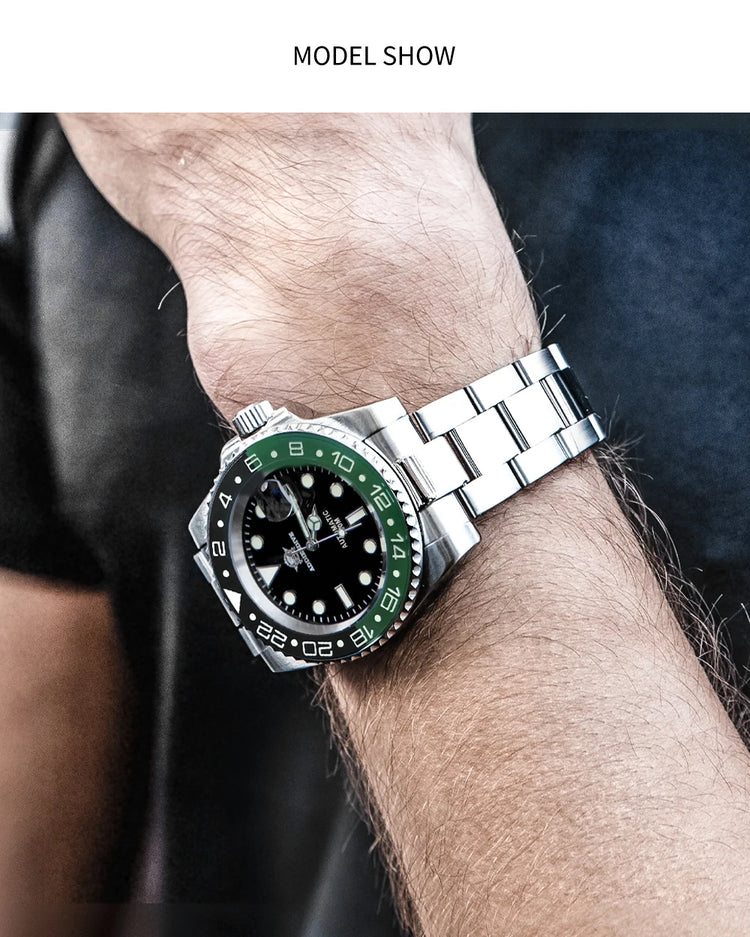 ADDIESDIVE Men's Watch NH35 Automatic Luxury Sapphire Crystal 200m Waterproof Luminous Date Stainless Watches Relogios Masculino
