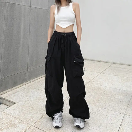 Pantaloni cargo retrò Moda donna Streetwear Vita alta Pantaloni sportivi casual sottili Pantaloni sportivi Harajuku Abbigliamento donna Pantaloni Mujer