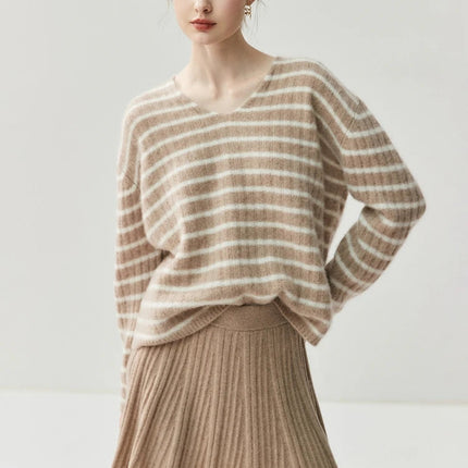 Women 100% Cashmere Skirt High Quality 2026 New Collection Knitwear Spring Winter Korean Popular Skirt Female Pleated Skirt PlatiNum