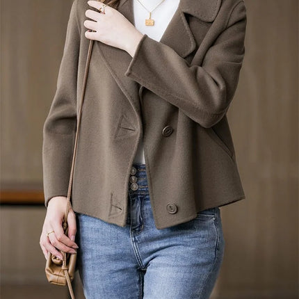 Coats Women The Spring Autumn 2025 The New Short Jacket Fashionable Versatile The Woolen Coat Worn By The Mother Overwear Female