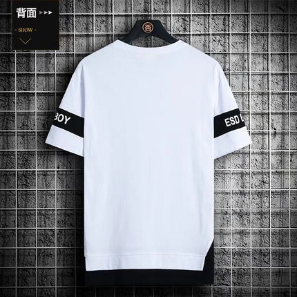 2025 New Men's T-shirt Korean Fashion Summer Short Sleeve Print Men's T-shirt Casual Harajuku Men's Clothing Graphic Men's T-shirt