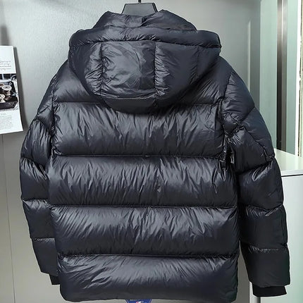Winter Mens Down Coat Windproof Waterproof Outside Casual Outerwear Zip High Street Fashion Men Warm Hooded Windbreaker Jacket