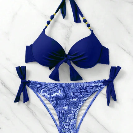 Sexy Push Up Bikini 2024 Costume da bagno donna Due pezzi Costumi da bagno Perizoma femminile Bikini Set Nuoto per costumi da bagno Biquini brasiliano platinumshop