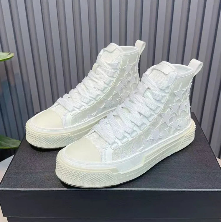 High top canvas shoes for men, 2026 new spring versatile shoes, men's casual board shoes, women's blue canvas shoes