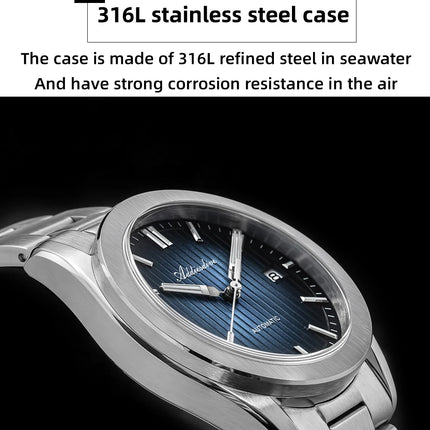 ADDIESDIVE Luxury Men's Automatic Watch Sapphire Glass Japan 8215 Mechanical Watch BGW9 Super Luminous Men Analog Watches AD2533