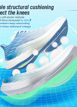 Scarpe da corsa con cuscino d'aria ONEMIX, sneakers sportive traspiranti per esterni, scarpe leggere da jogging e camminata PlatiNum