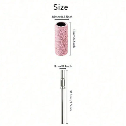 500PCS 3MM Small Mini Nail Sanding Bands With 1PC Spring Mandrel For Nail Drill #180 Grit Nail Sanding Band Bulk For Salons Manicure