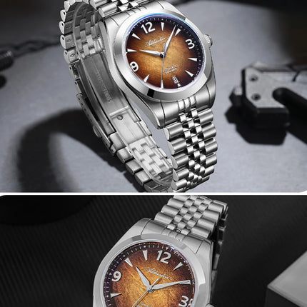 ADDIESDIVE Watch Sapphire New AD2560 Men Automatic Watches 8215 Mechanical Purple Dial Luminous Waterproof 200m Dive Wristwatch