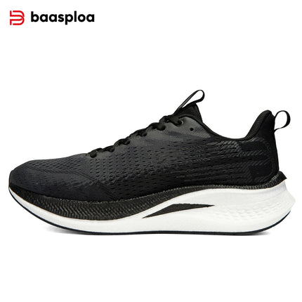 Baasploa Running Shoes Men Carbon Plate Professional Cushioning Anti-slip Sneaker Female Casual Breathable Jogging Sports Shoes PlatiNum