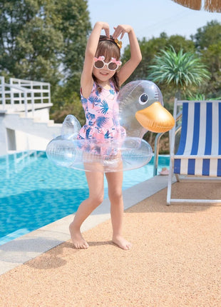 Rooxin Flamingo Nuoto Cerchio Bambino Infantile Galleggiante Piscina Anello di Nuoto Con Parasole Sedile Galleggiante Estate Spiaggia Piscina Festa Giocattoli