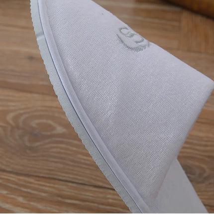 5 pairs/lot men women disposable hotel slippers guest cotton slides home travel SPA slipper hospitality cheap indoor slip-on