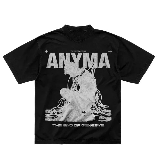 2025 Summer Dj Anyma THE END OF GENESYS T-shirt homme en coton à manches courtes pour les fans T-shirt surdimensionné unisexe de haute qualité