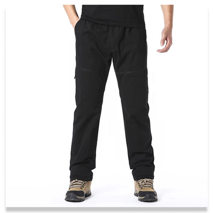 High Quality Men's Cotton Cargo Pants Casual Multiple Pocket Tacitcal Pants Spring Autumn Outdoor Camping Hiking Work Pants