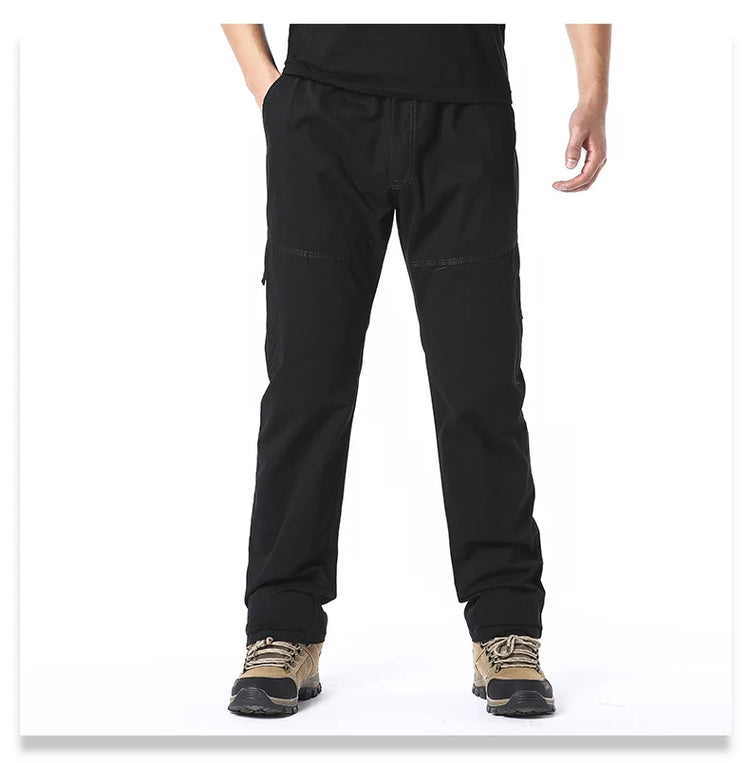 High Quality Men's Cotton Cargo Pants Casual Multiple Pocket Tacitcal Pants Spring Autumn Outdoor Camping Hiking Work Pants