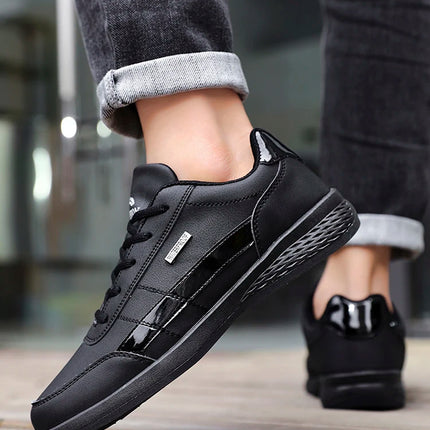 Pu Leather Men Shoes Sneakers Trend Casual Breathable Leisure Male Sneakers Non-Slip Footwear Vulcanized Shoes Tenis Masculino