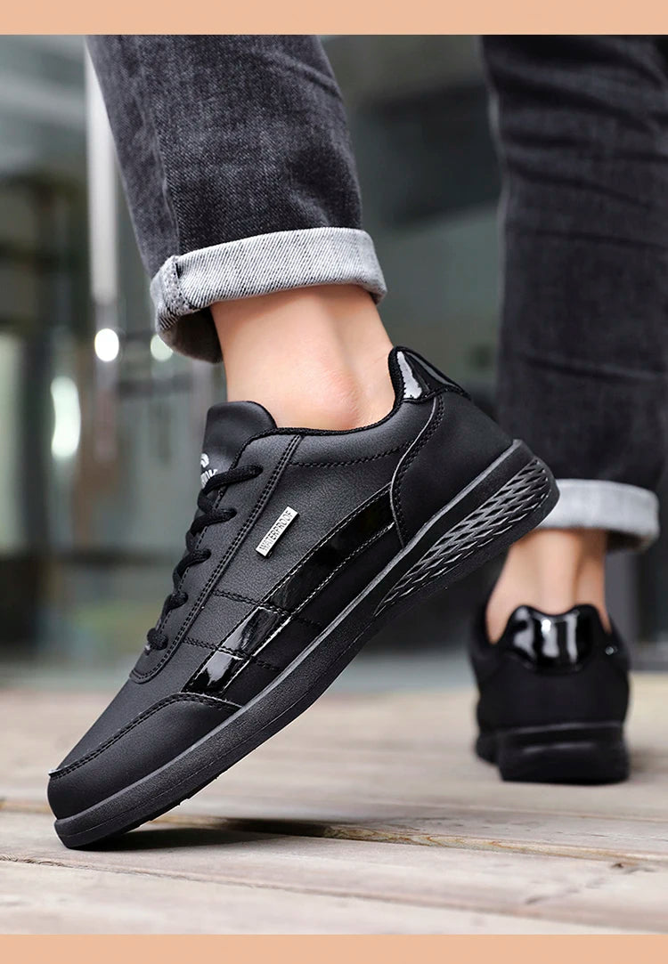 Pu Leather Men Shoes Sneakers Trend Casual Breathable Leisure Male Sneakers Non-Slip Footwear Vulcanized Shoes Tenis Masculino