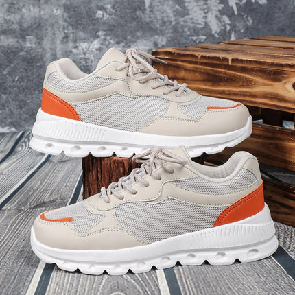 VEAMORS Unisex Mesh Running Shoes Lightweight Breathable Sports Sneakers Elastic Soft Sole Footwear for Walking Gym Fitness PlatiNum