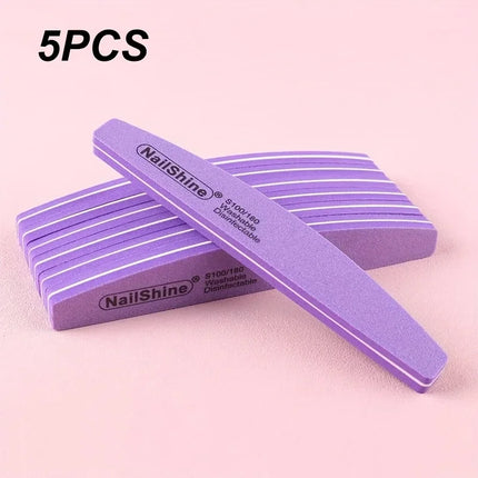 Professional Double‑sided Nail File Block Colorful Sponge Nail Polish Buffing Sanding Buffer Strip Polishing Pedicure
